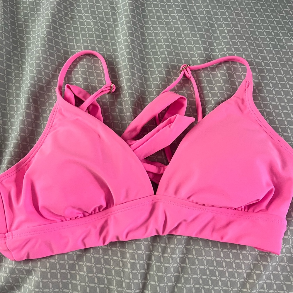 No Boundaries Pink Bikini with Criss-Cross Straps